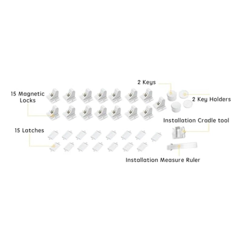 Cerraduras Magnéticas Para Gabinetes A Prueba De Bebés