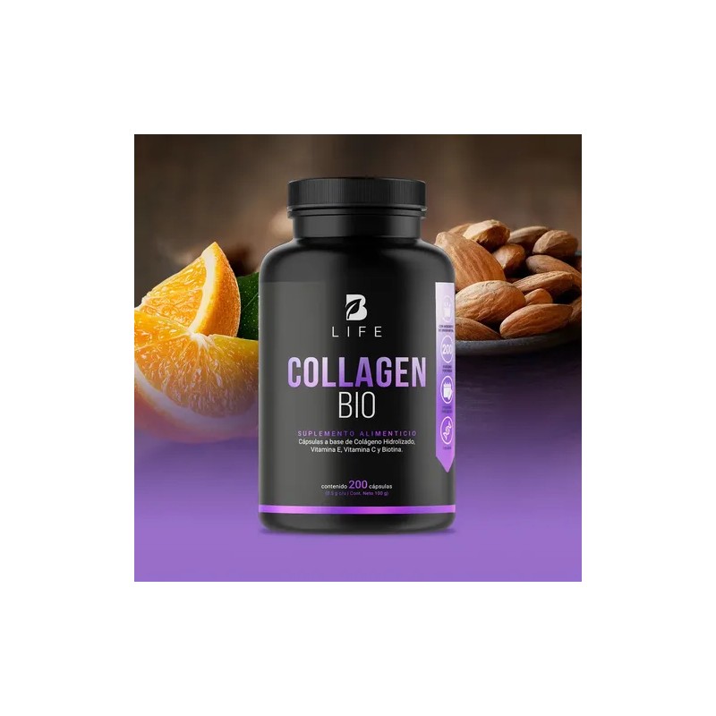 Biotina, Colágeno Y Vitamina E 200 Cápsulas Collagen Bio B