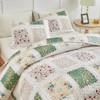 Joyreap 3 Pieces Quilt Set Full/Queen, Patchwork Floral Boho Design,
