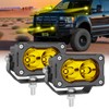 LED Pods, Fastchoy Auto 2Pcs 40W 3 Inch Yellow Spot