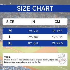 HLDD HANDLANDY Batting Gloves – Durable Grip, Breathable Baseball Softball Gloves for Adults Youth Kids – Gift for Players