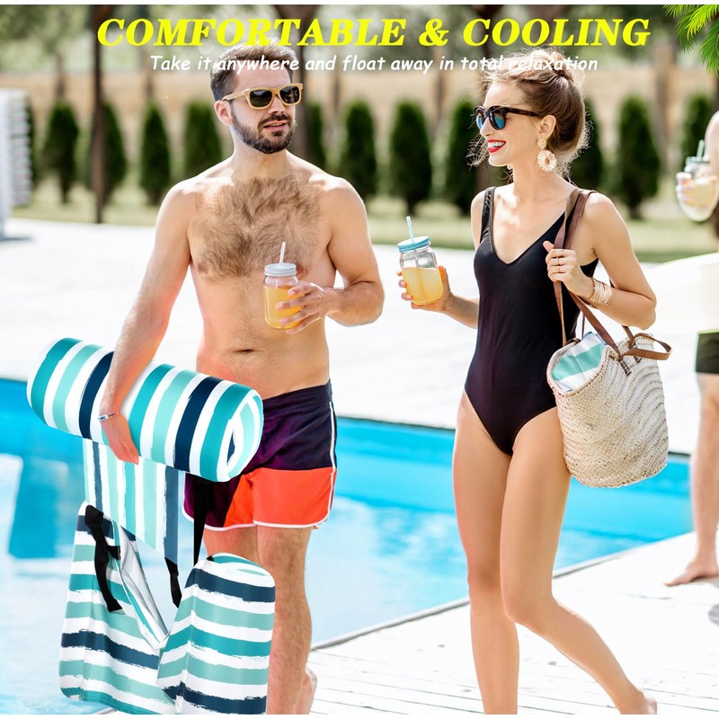 Blueweenly 6 Pcs Inflatable Pool Floats Chairs Adult Floating Lounge