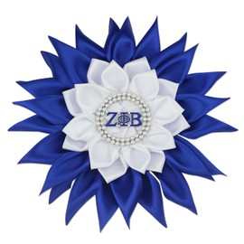 MKISWIN ZPB Flower Brooch Pin for Women 1920 ZPB Jewelry Greek Sorority Paraphernalia Gift Pearl Sorority Corsage Finer Women Gift (zpb flower 02)
