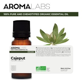 BIO - Cajeput Essential Oil - 10mL - 100% Pure, Natural, Chemotyped and AB Certified - AROMA LABS (French Brand)