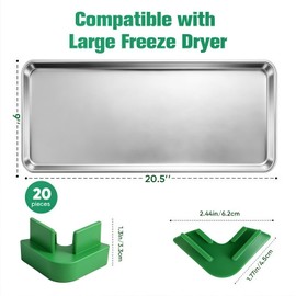 Metal Pallet for Harvest Right Freeze Dryer Metal Tray, dehydrator Trays Easy to disassemble,，Corrosion-Resistant, Including Freeze Dryer Accessories Stacker Crane. (Large-6pack)