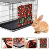 JarThenaAMCS 2Pcs Rabbit Hay Feeder Bag with 2 Holes Black