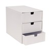 Bigso Ingrid 3-Drawer Fiberboard Desk Organizer, 8.1 x 6.3 x