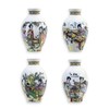4PCS 3D Ceramic Vase Fridge Magnets, Decorative Ceramic Flower Vase