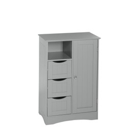 RiverRidge Ashland Collection 1 Door, 3 Drawer Floor, Gray Cabinet