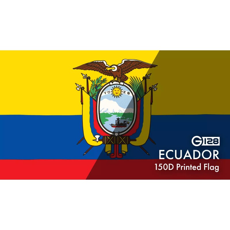 G128 Ecuador Ecuadorian Flag 3x5 Ft Printed 150D Polyester -