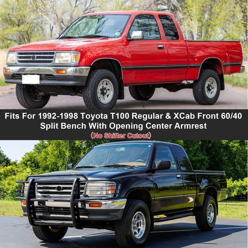 Front Seat Cover Replace for 1992-1998 Toyota T100 Regular/XCab 60/40