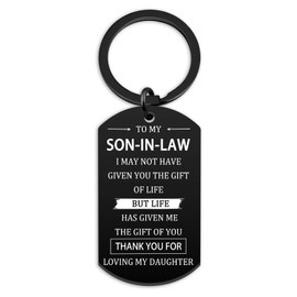 Celunux Fathers Day Son In Law Gifts From Mother-In-Law Cool Gifts For Son In Law Christmas Cool Keychain Wedding Birthday Gift Valentine's Day Engagement Gift Ideas