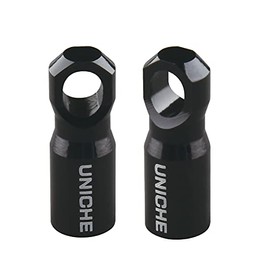 UNICHE - Tapa de válvula Presta para bicicleta con función de extracción de núcleo de válvula (negro)