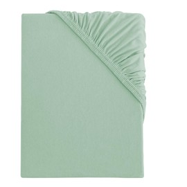 s.Oliver Fitted Sheet 60 x 120 - 70 x 140 cm, 100% Cotton, Particularly Soft & Comfortable, Fitted Sheet for Cot Bed Light Green