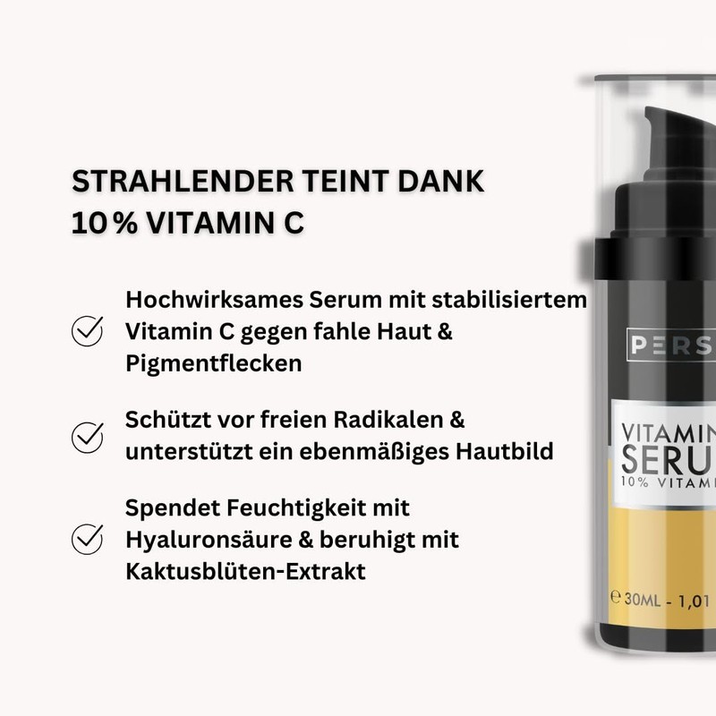 PERSH Vitamin C Serum - 10% Vitamin C | Hyaluronsäure