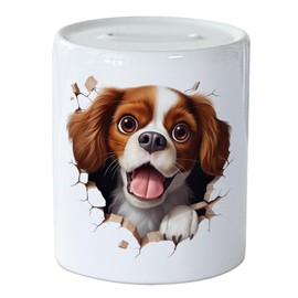 GRAZDesign Funny Dog Money Box - Wall Crack - Money Gift for Adults and Children Made of Ceramic