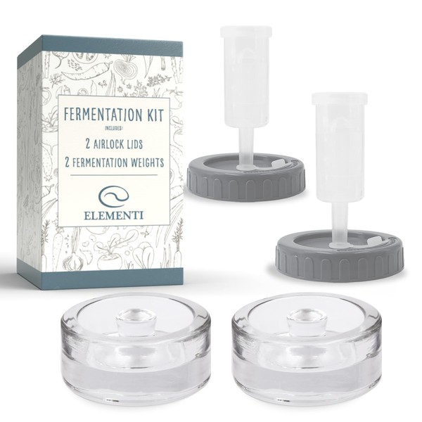 Elementi Fermentation Kit - Set of 2 Glass Easy Grip