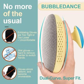Exfoliante corporal profundo – Base de guijarros y agarre tipo balón de fútbol