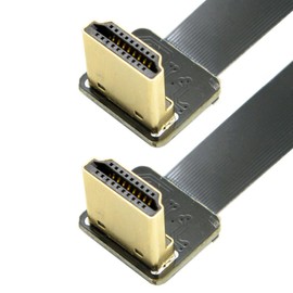 chenyang CYFPV - Cable de extensión plano HDMI macho a macho FPC para cámara HDTV multicopter fotografía aérea 90 grados hacia abajo en ángulo 0,5 m