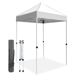 COOS BAY 5x5 Portable Instant Canopy Tent, Pop Up Outdoor Canopy for Beach, Sports and Camping, White
