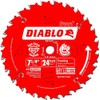 Freud D0724X Diablo 7-1/4-Inch 24 Tooth ATB Carbide Framing Saw