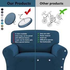 40 Pcs Upholstery Tacks Headliner Pins Fabric Covered Button Twist Pins for Sofa，Armchair Caddies, Armrest Covers,Bed Skirts, Slipcovers, Headliners Furniture（Rice White）