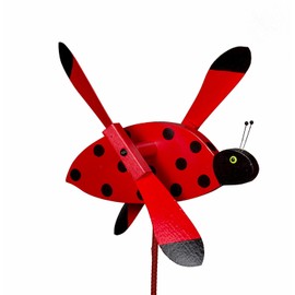 Ladybug Whirligig/Whirly Bird Garden Spinner Lawn Decoration Amish-Made