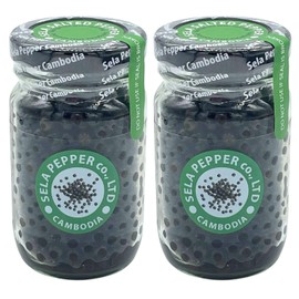 Cambodian Fresh Pepper Salted, 5.1 oz (142 g) (71 g x 2 pieces), Black Pepper, Large Capacity, Spices, Herbs, Spices, Spices, Fair Trade, Black Pepper, Phantom Pepper, Michelin, Cambodia, Grain Pepper