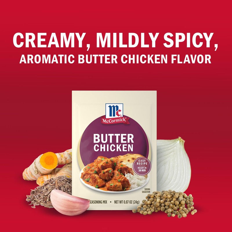 McCormick Seasoning Mix, Butter Chicken, For Aromatic Indian Butter Chicken
