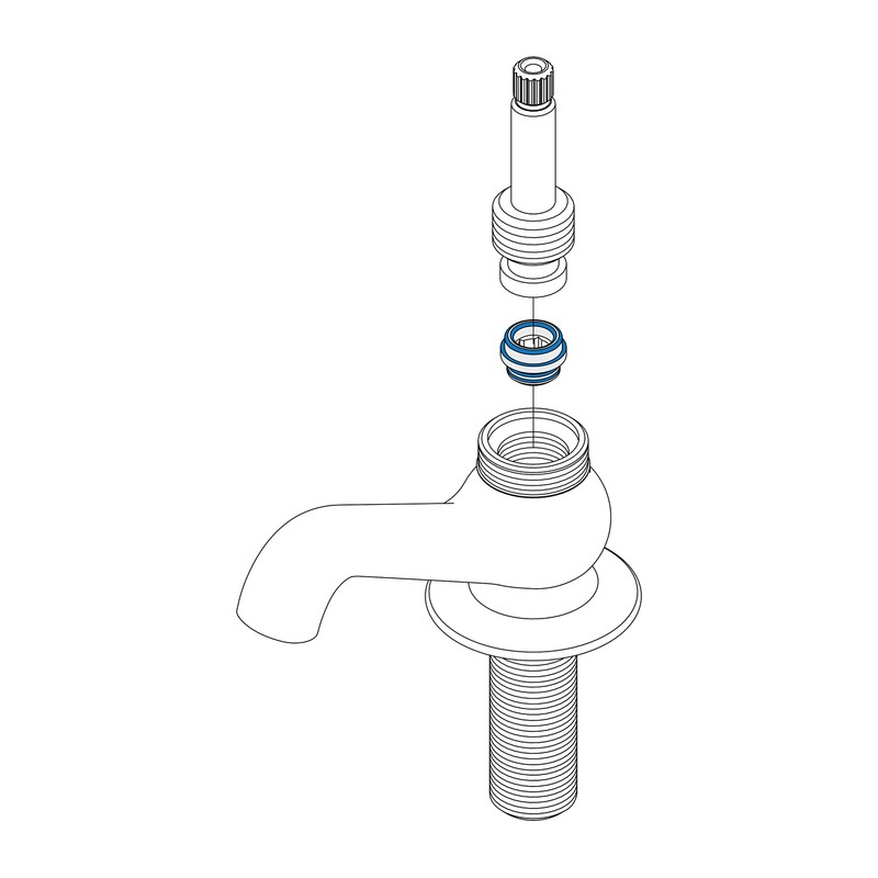 Central Brass 0239-P Single Handle Basin Faucet in Chrome