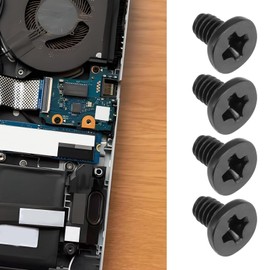 OTOTEC 200PCS M2 x 3mm Replacement Phillips Flat Head Screw 4mm Dia Screw Head Flat Head Screw for Laptop PC TV Fan Heatsink Switch, Black