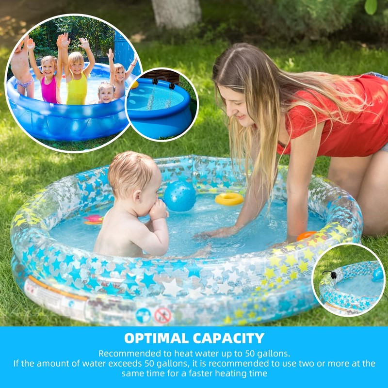 YOUTHTXY 2000W Immersion Water Heater, Designed for Mini Inflatable Pools