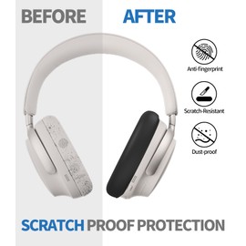 WADVCU Silicone Case for Bose QuietComfort/Bose QuietComfort Ultra Headphones, Anti-Scratch Washable Ear Pad Cover Accessories Compatible with Bose QuietComfort/Bose QuietComfort Ultra Headset-Black