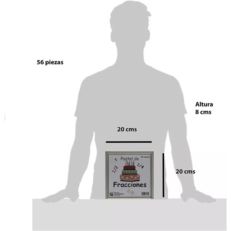 D. Imprehispanica Pastel De Fracciones Circulares Madera Matemático Didáctico