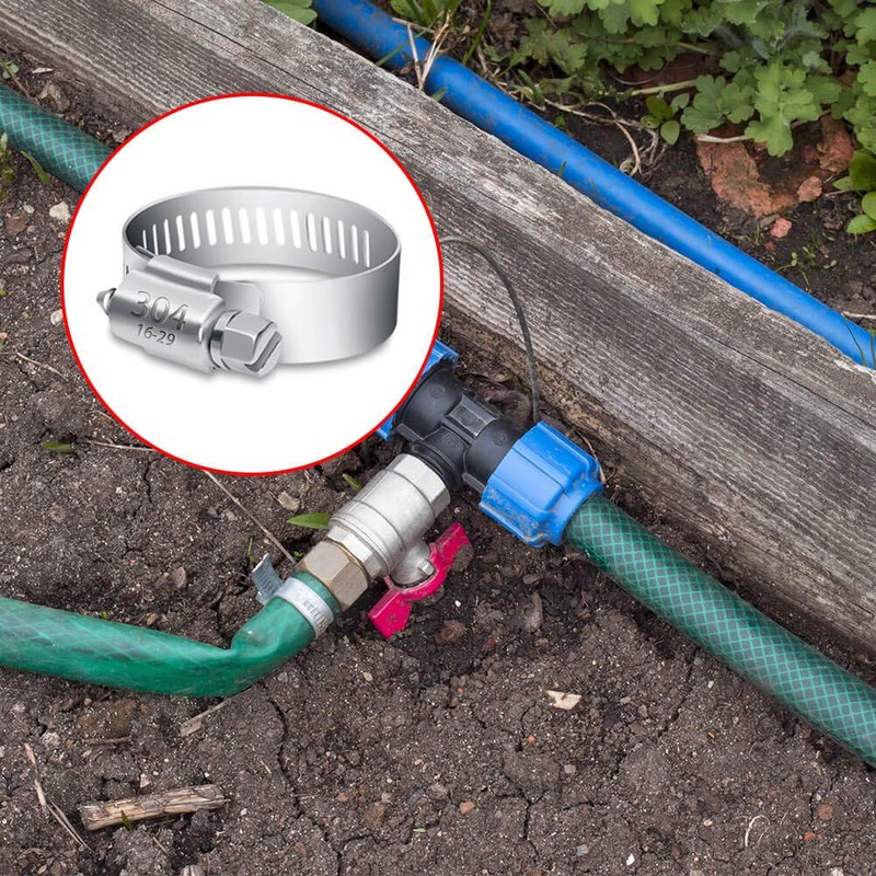 Selizo 40Pcs Hose Clamp Including 7 Sizes Adjustable Pipe Tube