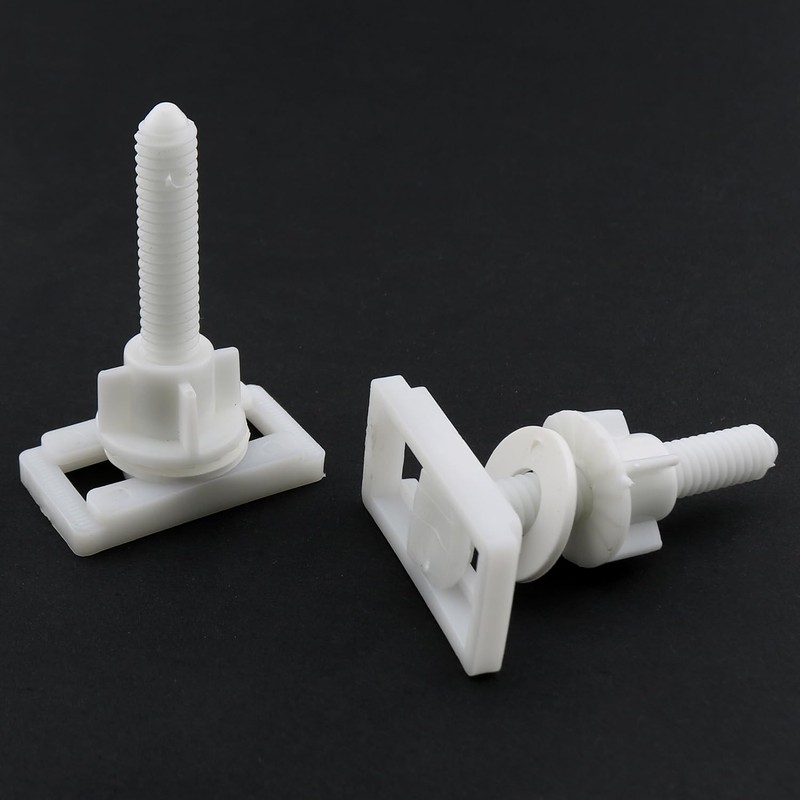 LUORNG 2 Sets Toilet Seat Screw Kit Rectangular Toilet Seat