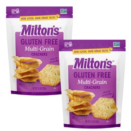 Milton's Gluten Free Crackers, Multi-Grain - Non-GMO Project Verified, Kosher, Certified Gluten Free Snack, 7 Grains In Every Bite - 4.5 Oz, Pack of 2