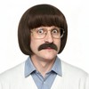 Dark Brown Bowl Cut Wig Short Mushroom Wigs for Men