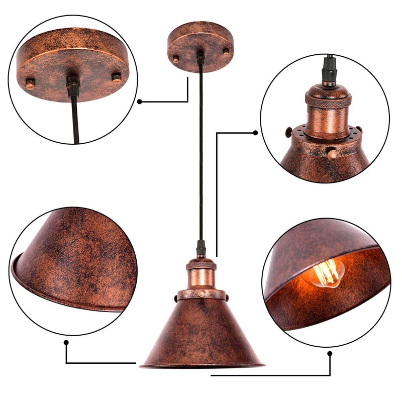 Lingkai Pendant Lighting Industrial Nautical Barn Pendant Light Single with