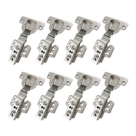 LOOTICH 95 Degree Full Overlay 40mm Soft Close Hinges with Hydraulic Damper for Kitchen Cabinet Cupboard Wardrobe Heavy Thick Door Hinges with Cushioning Buffering Mechanism Pack of 8