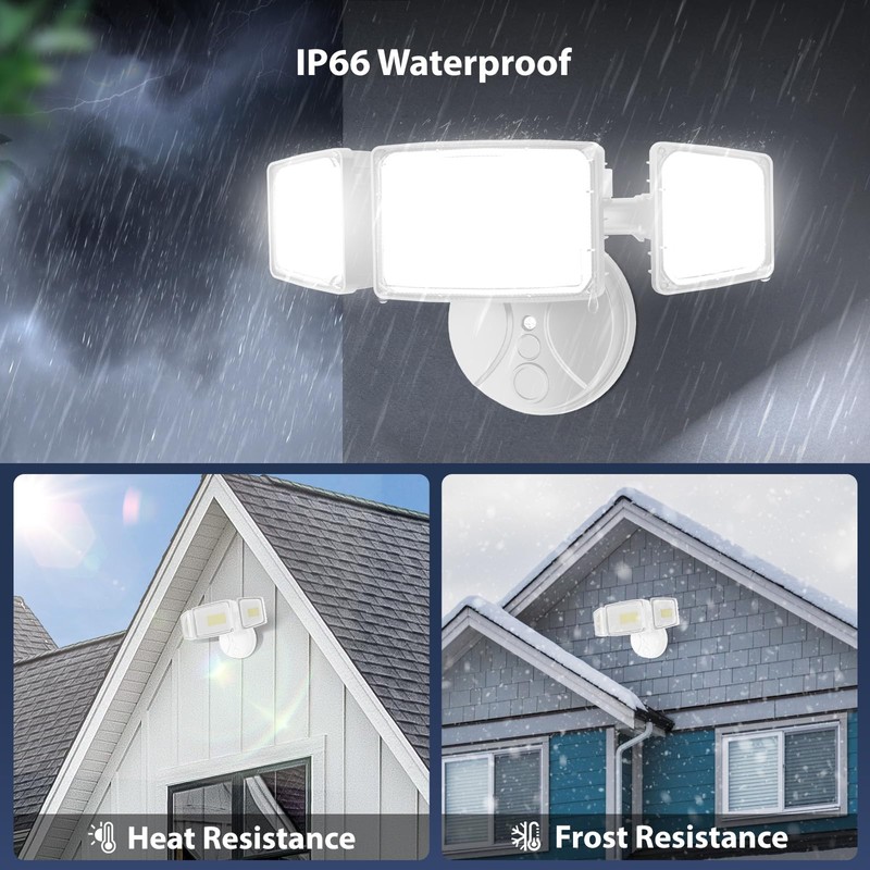 Onforu 80W 9000LM Flood Lights Outdoor, Brightness Security LED Flood
