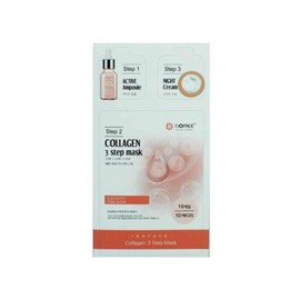 3-Step Mask Pack 22ml - Collagen 10 Sheets (Contains 1.5ml Ampoule and 2ml Night Cream) Innoface