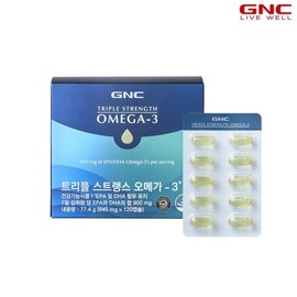 GNC Triple Strength Omega-3 (120 capsules) 60-day supply 56753 / GNC 트리플 스트랭스 오메가-3 (120캡슐) 60일분56753