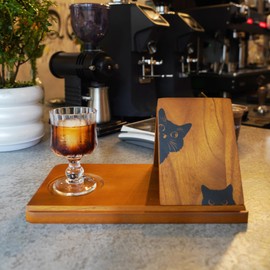 Small Bookshelf, Triangle Book Holder, Wood Book Rest for Home Study Bedroom Nightstand Desk or Table Centerpiece Decor iPad & Pen Holder for Book Lover, Coaster for Coffee and Tea