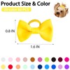 IAXSEE 60 PCS Puppy Dog Bows with Rubber Bands Cute