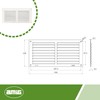 Amig - Rectangular Aluminium Ventilation Grille with Mosquito Net |