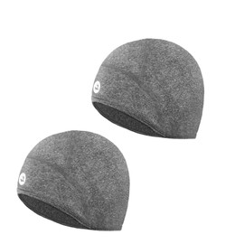 EMPIRELION Thermal Cycling Helmet Liner Skull Cap Cover Ears Running Beanie Hats Unisex (2 Pack/Grey Melange)
