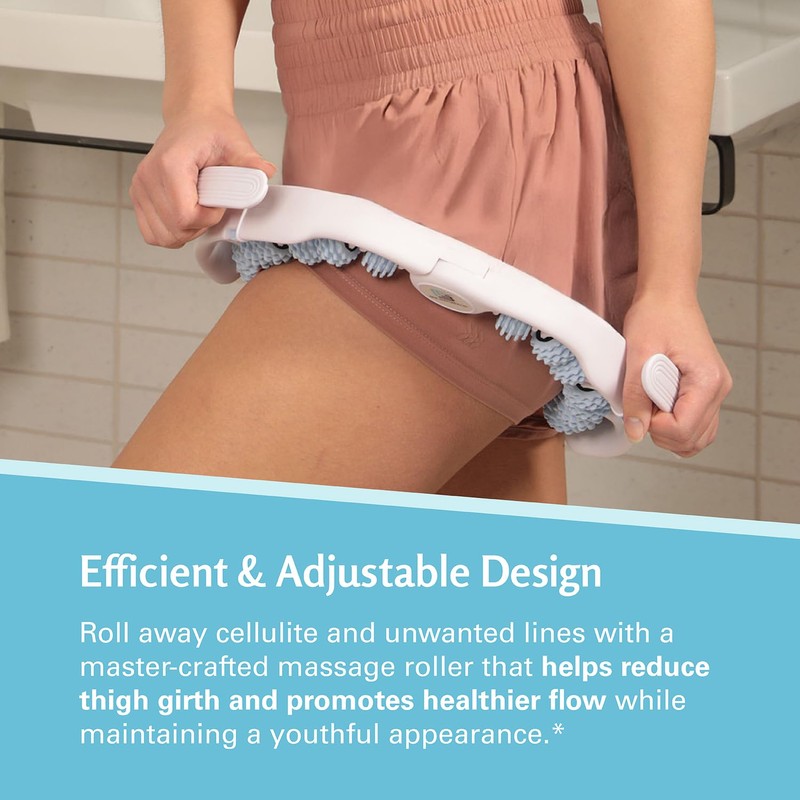 M3 Naturals Anti Cellulite Massage Roller with Grip-Friendly Design &