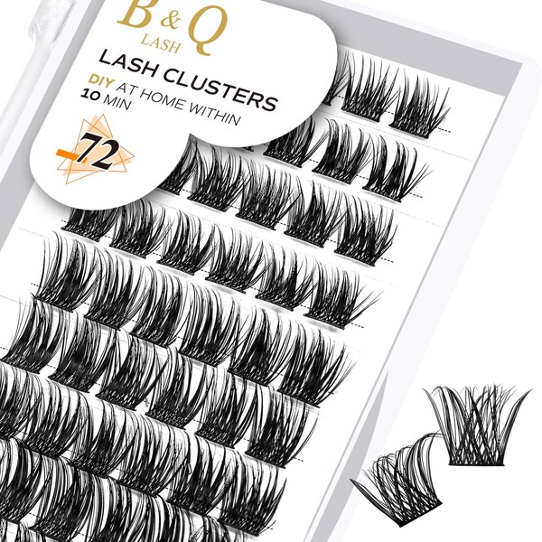 Cluster Lashes 12mm 72 Clusters Lash Clusters D Curl Individual