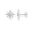 Thomas Sabo Women's Star Stud Earrings, 925 Sterling Silver, Silver,